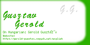 gusztav gerold business card